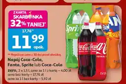 Auchan Napój Coca-Cola, Fanta, Sprite lub Coca Cola Zero, 2x1,5 L oferta