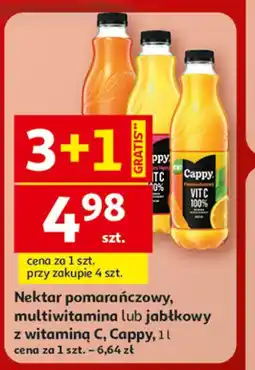 Auchan Nektar pomarańczowy, multiwitamina lub jabłkowy. witaminą C, Cappy 1L oferta