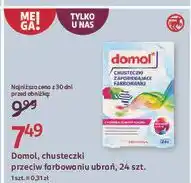 Rossmann Chusteczki do prania zapobiegające farbowaniu ubrań Domol oferta