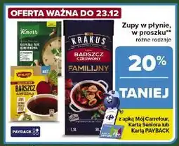 Carrefour Kremowa zupa borowikowa z cebulką Knorr Rozkosze Podniebienia oferta