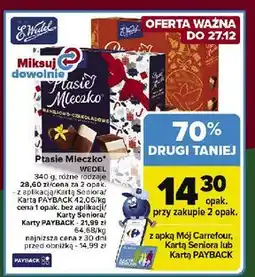 Carrefour Czekoladki waniliowe w mocno gorzkiej czekoladzie E. Wedel Ptasie Mleczko oferta