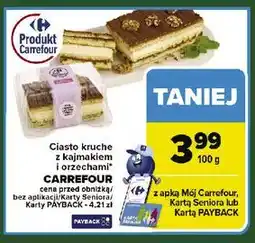 Carrefour Ciasto kruche z kajmakiem i orzechem Carrefour oferta