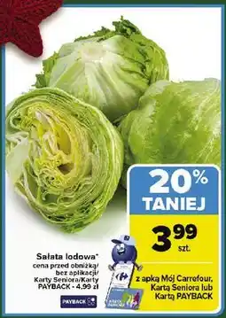 Carrefour Sałata lodowa oferta