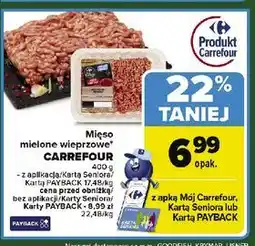 Carrefour Mięso mielone wieprzowe Carrefour Targ Świeżości oferta