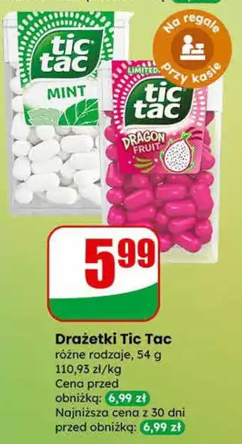 Drażetki Tic Tac różne rodzaje