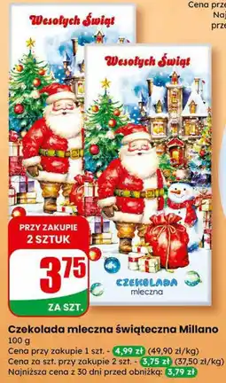 Dino Czekolada mleczna świąteczna Millano oferta