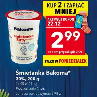 Śmietanka Bakoma 30%, 200 g