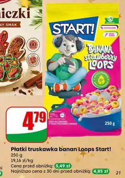 Dino Płatki truskawka banan Loops Start! oferta