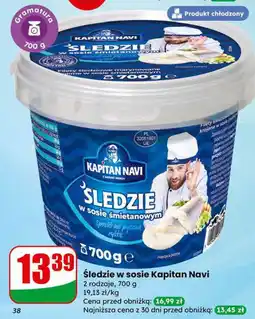 Dino Śledzie w sosie Kapitan Navi 2 rodzaje oferta