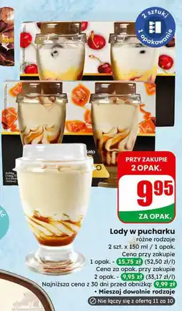 Dino Lody w pucharku różne rodzaje 2 szt. x 150 ml Dino oferta