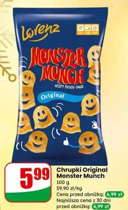 Dino Chipsy Chrupki Original Monster Munch Lorenz oferta