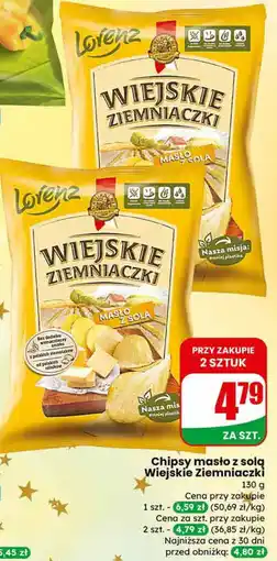 Dino Chipsy masło z solą Wiejskie Ziemniaczki Lorenz oferta