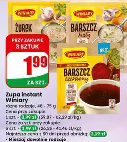 Dino Zupa instant Winiary różne rodzaje oferta