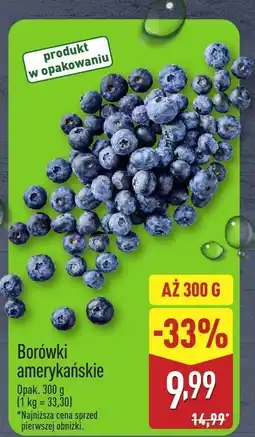 ALDI Borówki amerykańskie opak. 300 g (1 kg = 33,30) Aldi oferta