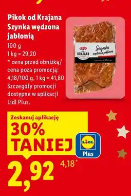 Lidl Szynka Pikok od Krajana Szynka wędzona jabłonią 100g oferta