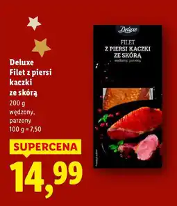 Lidl Filet z piersi kaczki ze skórą Deluxe wędzona/parzony oferta