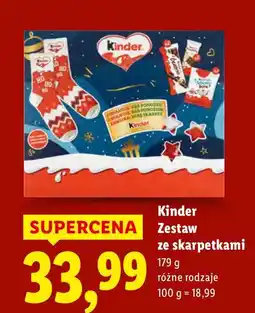 Lidl Czekolada Kinder Zestaw ze skarpetkami oferta