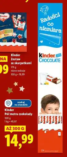 Lidl Czekolada Kinder Pół metra czekolady oferta