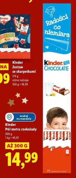 Lidl Czekolada Kinder Pół metra czekolady oferta