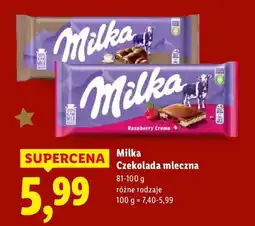 Lidl Czekolada mleczna Milka oferta