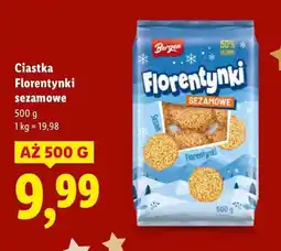 Lidl Ciastka Florentynki sezamowe Bryza oferta
