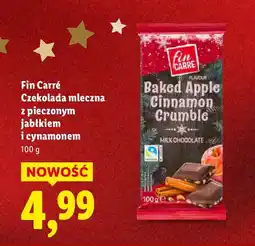 Lidl Czekolada Fin Carré mleczna z pieczonym jabłkiem i cynamonem oferta