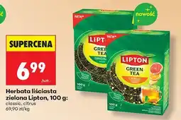 Biedronka Herbata liściasta zielona Lipton classic, 100g oferta