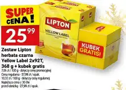 Twój Market Zestaw Lipton herbata czarna Yellow Label 2x92T, 368 g + kubek gratis oferta