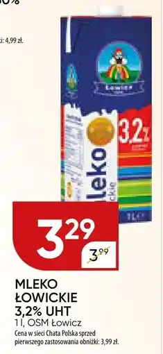 Chata Polska Mleko łowickie 3,2% UHT OSM Łowicz oferta