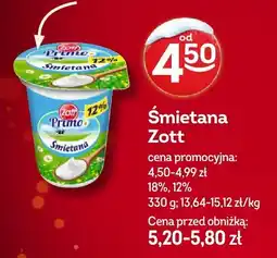 Żabka Śmietana Zott Prima oferta