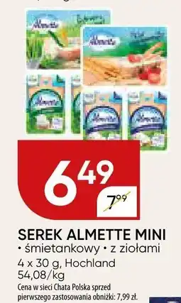 Chata Polska Serek Almette Mini śmietankowy z ziołami Hochland oferta