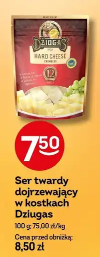 Żabka Ser twardy dojrzewający w kostkach Dziugas oferta