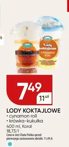 Chata Polska Lody koktajlowe krówka-kukułka Koral oferta