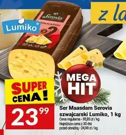 Twój Market Ser Maasdam Serovia szwajcarski Lumiko, 1 kg oferta
