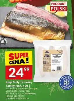 Twój Market Karp filety ze skórą Family Fish, 400 g oferta