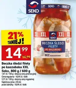 Twój Market Beczka śledzi filety po kaszubsku Seko, 800 g / 600 g oferta