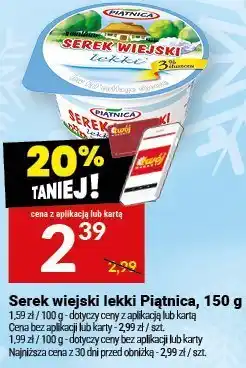 Twój Market Serek wiejski lekki Piątnica, 150 g oferta