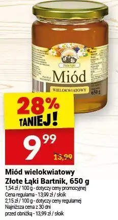 Twój Market Miód wielokwiatowy Złote Łuki Bartnik, 650 g oferta