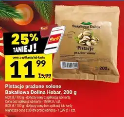 Twój Market Pistacje prażone solone Bakaliowa Dolina Hebar, 200 g oferta