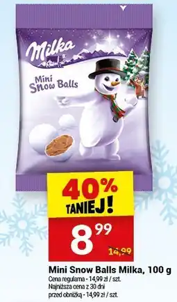 Twój Market Czekolada Mini Snow Balls Milka, 100 g oferta