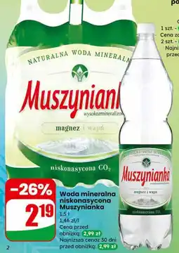 Dino Woda mineralna niskonasycona Muszynianka 1,5L oferta