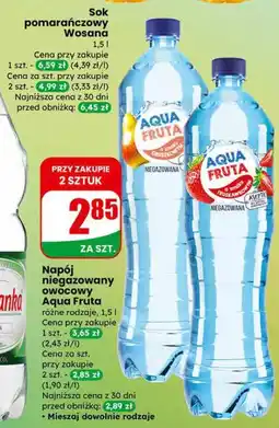 Dino Napój niegazowany owocowy Aqua Fruta 1,5L oferta