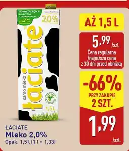 ALDI Mleko UHT 2% Łaciate 1.5L oferta