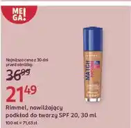 Rossmann Podkład spf 20 nr 102 light nude Rimmel Match Perfection oferta