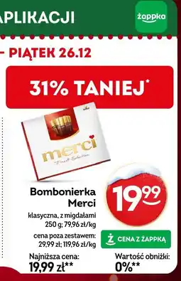 Żabka Bombonierka Merci klasyczna, z migdałami 250 g oferta