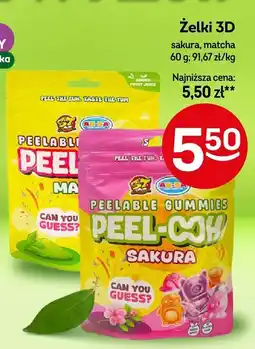 Żabka Żelki 3D sakura, matcha Peel-Off Żabka oferta