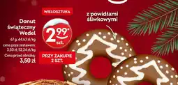 Żabka Donut świąteczny Wedel z powidłami śliwkowymi oferta