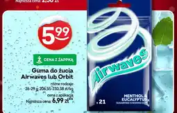 Żabka Guma do żucia Airwaves lub Orbit różne rodzaje Airwaves/Orbit oferta