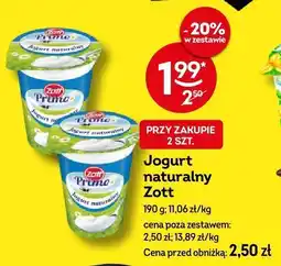 Żabka Jogurt naturalny Zott Primo oferta