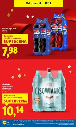 Lidl Woda niegazowana Cisowianka oferta